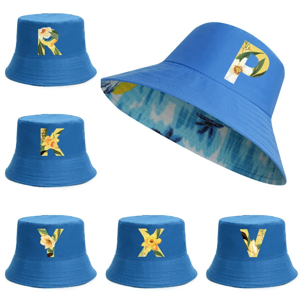 

Cotton Outdoor Reversible Fisherman Caps New Fashion Bucket Hats Men Women Beach Fishing Hat Girl Boy Floral Series Panama Hat