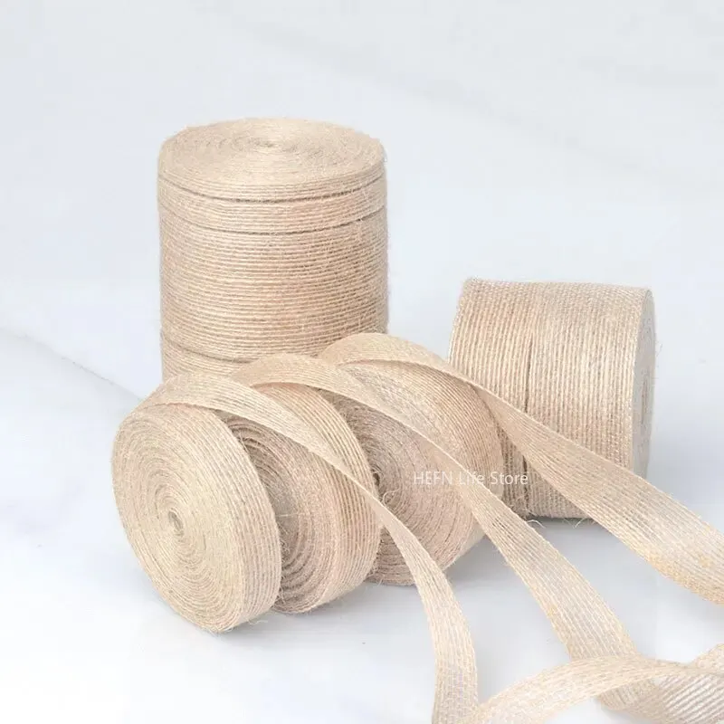 10M/Roll Natural Vintage Jute Rope Gift Wrap Ribbon Bow Crafts Jute Rope Burlap Party Wedding Decoration Supplies Jute Rope