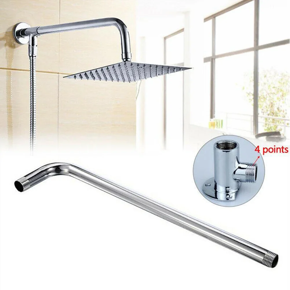 Description Picture 3 of itemDurable Stylish Shower Arm Shower Head Tool Durable Fine Workmanship Shower Head Extension Arm With Mount Base