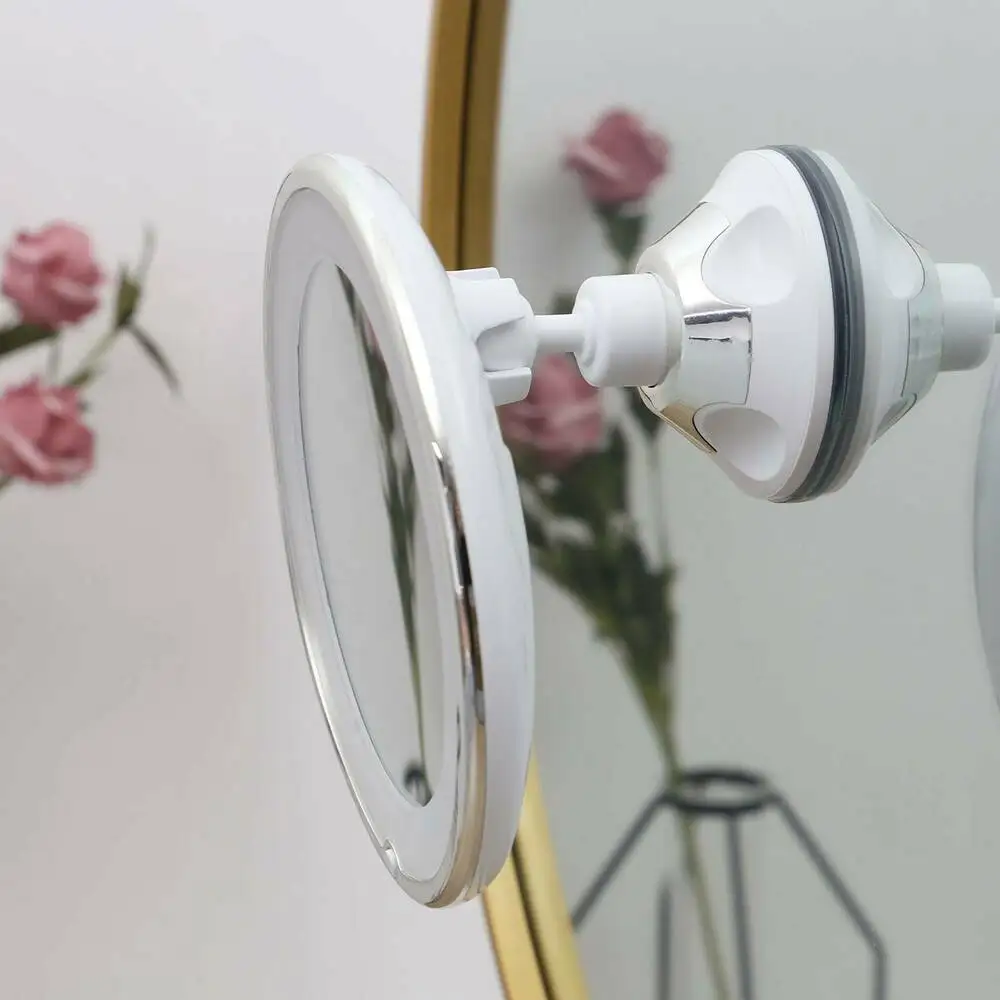 Flexible Makeup Mirror 10x Magnifying Mirrors 14 Led Lighted Touch Screen Vanity Mirror Portable Dressing Table Cosmetic Mirrors 2