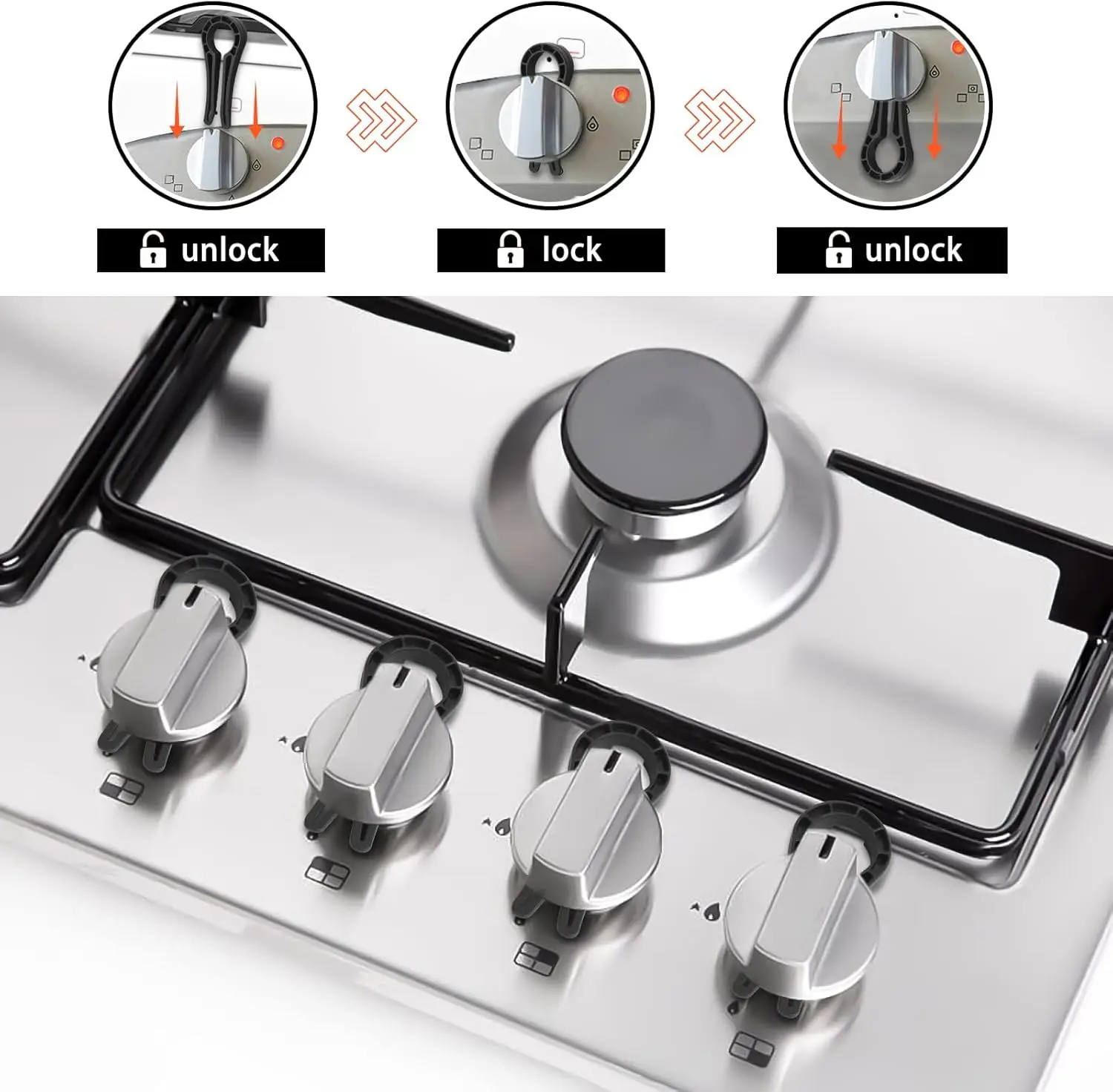 Stove Knob Covers Door Knob Safety Cover for Kids Gas Stove Locks Oven Covers for Child Pet Safety Childproofing Tools stove protector cover