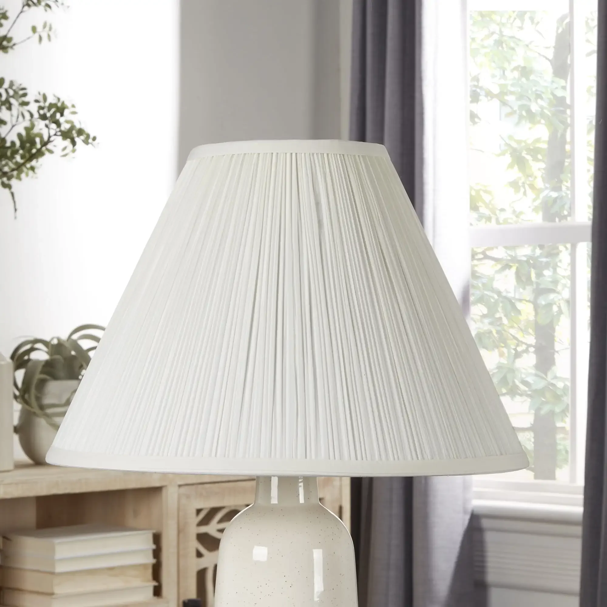 

Pleat Empire Table Lamp Shade, Off-White Lamp Shades for Table Lamps