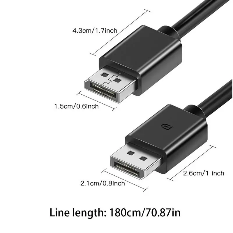 For PS5/PS4 Pro/XBox/Switch High Speed DisplayPort Cable 2K Display Port Cable For Game Monitor High Speed High Refresh Rate