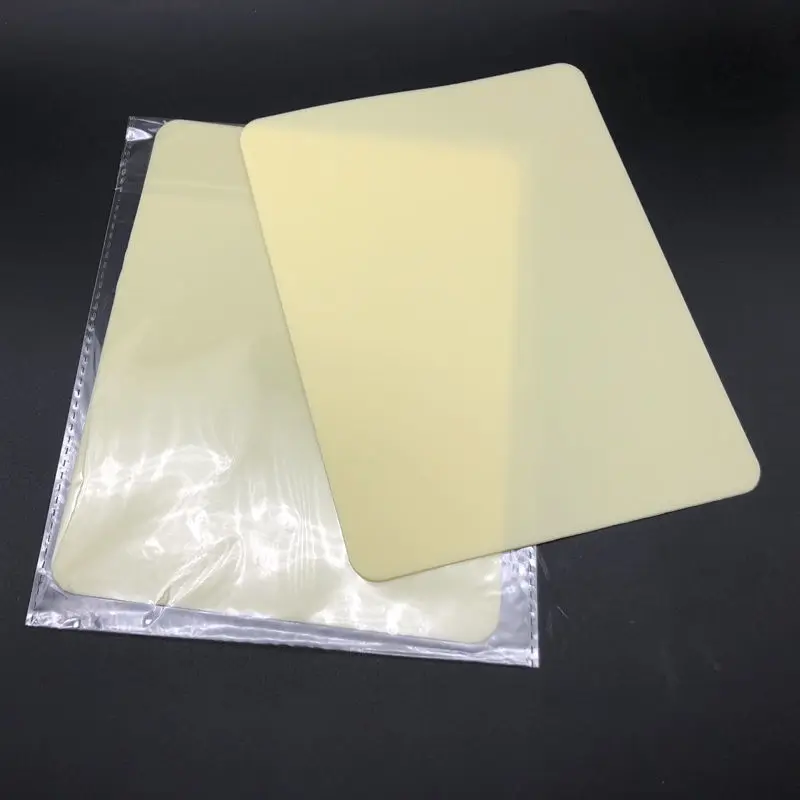 

Double Sided Yellow 15x20 CM Silicone Tattoo Professional Permanent Makeup Fake Practice Skin 1MM Thin For Beginner Needles