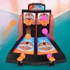 Children's Finger Catapult Table Basketball Court Two-Player Board Game Shooting Party Against Basketball Toys 4