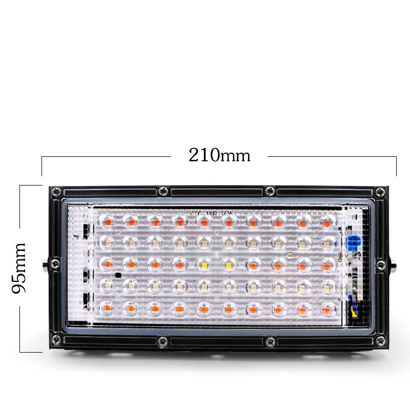 LED 식물 성장 조명, 풀 스펙트럼 관엽 식물 재배, 레드, 블루, 화이트 전구, 50W  100W