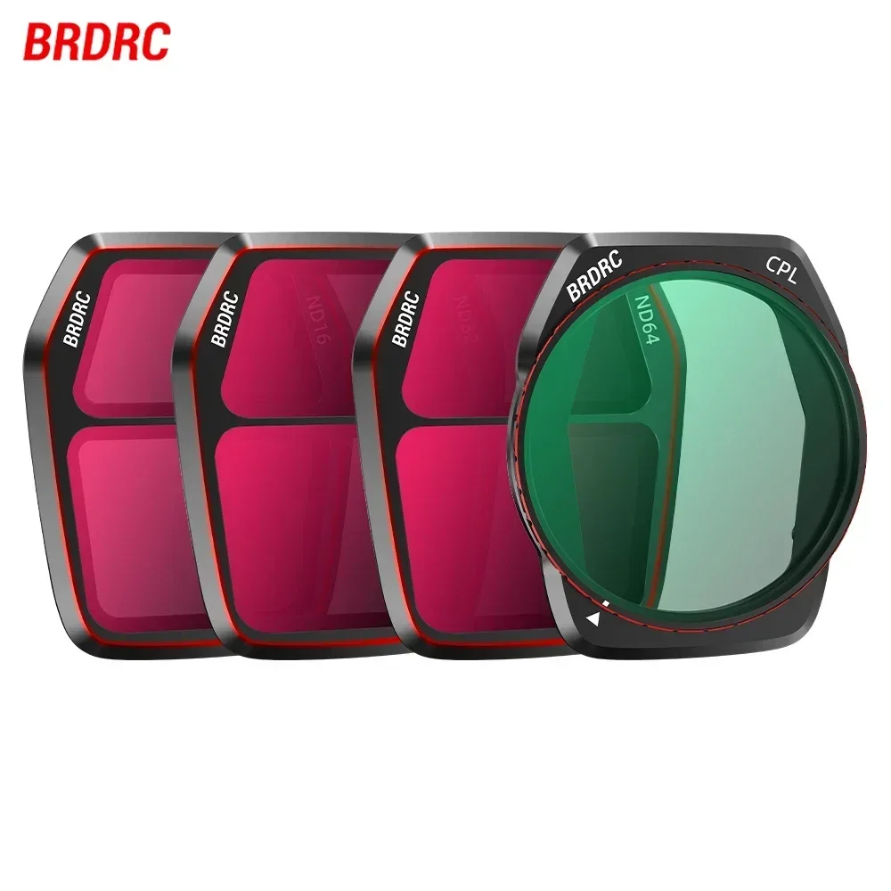 BRDRC Lens Filter Set For DJI Air 3S CPL ND8 ND16 ND32 ND64 UV LPR HD Optical Glass Filter Drone Accessories