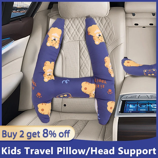 Oreiller de voyage en forme de U pour enfants, motif animal mignon, soutien  du cou et de la tête, coussin pour siège de voiture, oreiller de sécurité  pour enfants - AliExpress