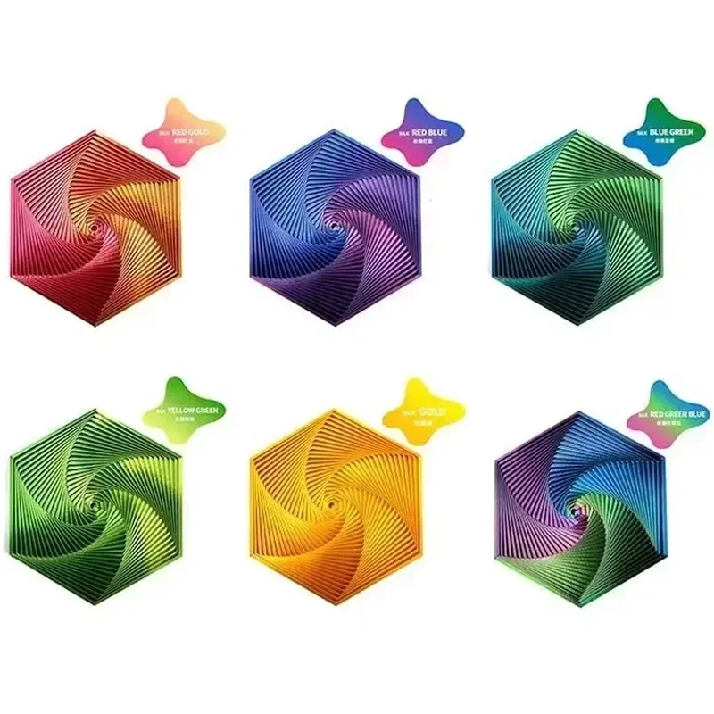 3D Printed Fractal Fidget Hexagon 7cm Portable Playing Sensory Anti-stress Toy Desktop Ornament Kid Toy Visual Gifts Mystery Box