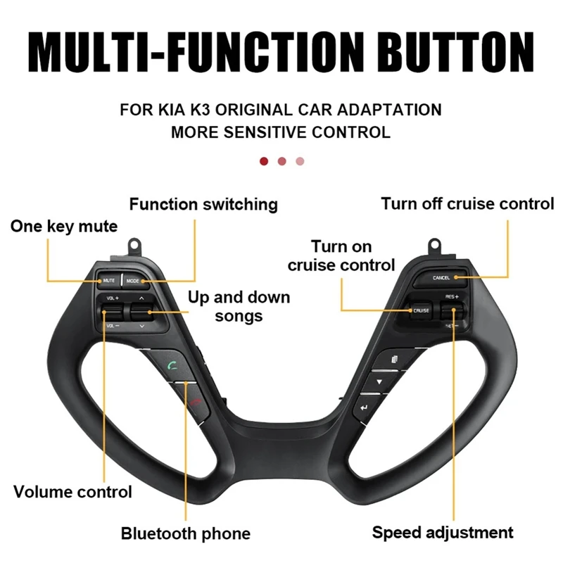 

Multifunctional Switch Volume Phone Cruise Control Button For Hyundai Kia K3/K3S 2011-2017