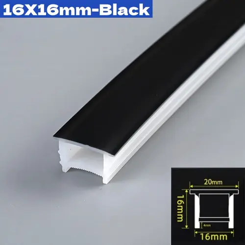 Black Flexible LED Neon Rope Lamp Silicone Tube Diffuser Recessed Channel For WS2811 WS2812B Waterproof Ribbon Neon Strip Lights - Image 10