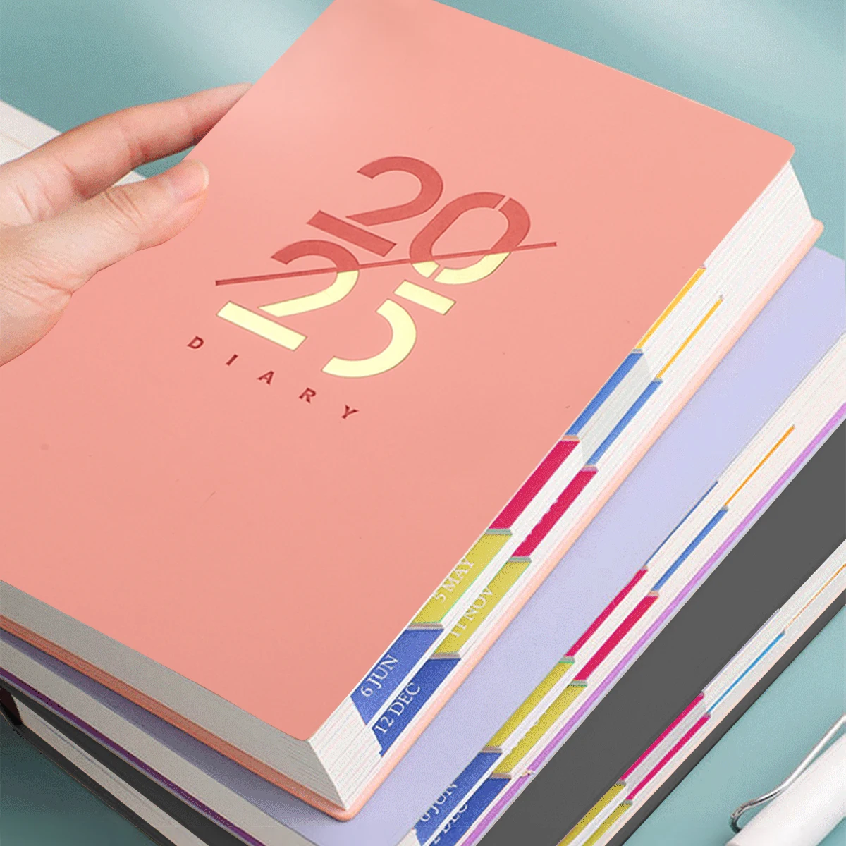 Jan-Dec Planner Spanish/English Language Notebook A5 PU Leather Cover School Agenda Plan Weekly Monthly Diary Organizer notebook diary journal