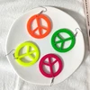 Voikukka Jewelry 2022 New Product Acrylic Pendant Anti War Logo Peace Pattern Fashion Dangle Earrings For Women Gifts 1