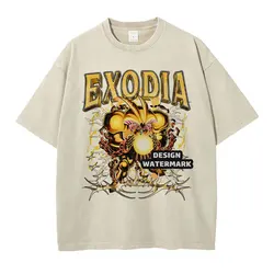 Bandai Retro Yu - Gi - Oh Vintage Washed Oversized Black Magician Cotton T - Shirt - S (6)