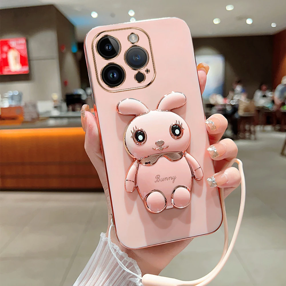 Handyhülle Mit Klappbarem Hasenhalter Und Galvanisierung_voghion.com