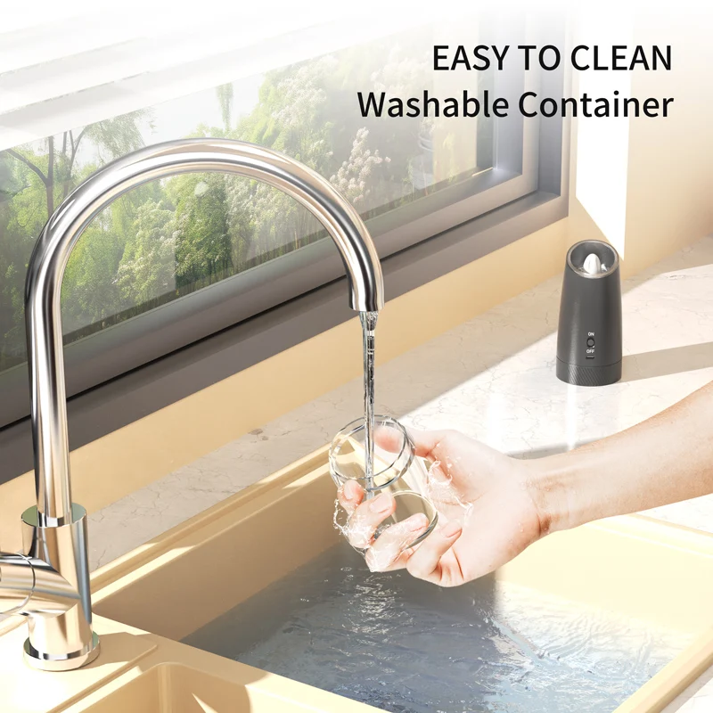 Kitchen Gravity Sensing Electric Salt and Pepper Grinder USB Rechargeable Adjustable Coarseness Automatic Spice Grinders Tools electric grinder salt and pepper grinder