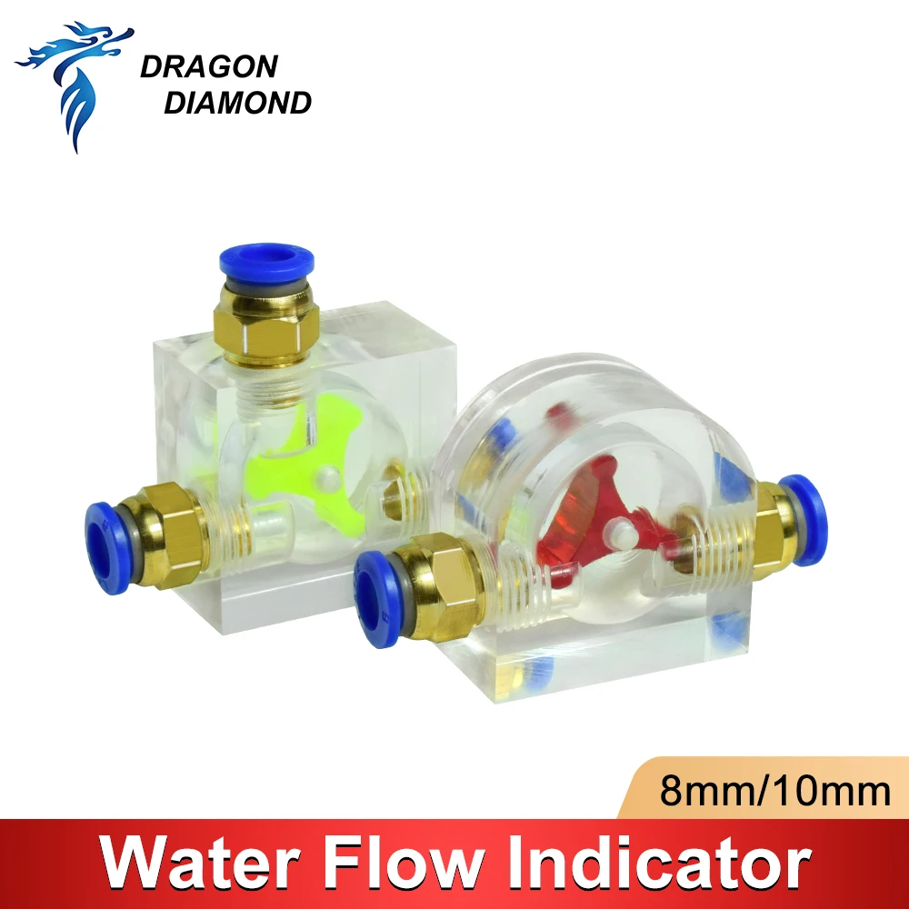 8mm/10mm Connecter Polished Surface Office Measuring Tools Flow Meter Durable For PC Water Cooling Acrylic Indicator,water flow measuring tools