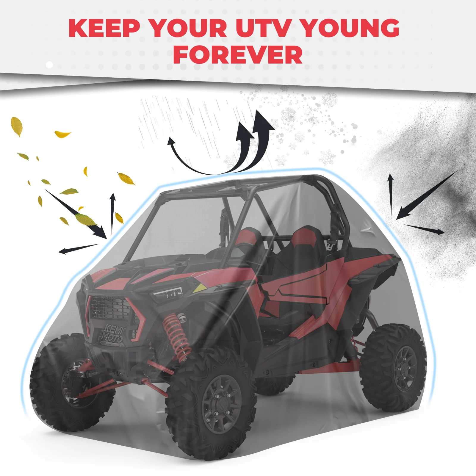 UTV Covers 2 Seater 420D Compatible with Polaris RZR 900 1000