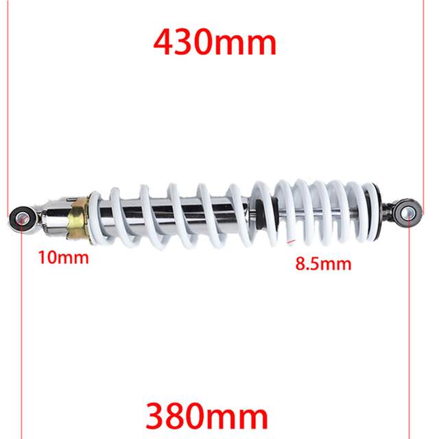 Generic 380mm Motorcycle Shock Absorber Damping Spring Shock Damper Sturdy Damping Suspension for Scooters Replacement