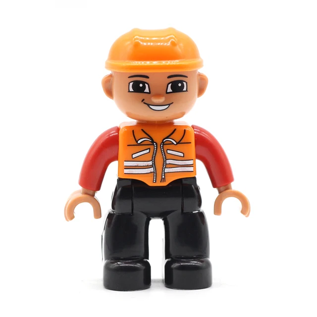 Big Size Action Figures City Princess Policemen Family Building Block Doll Character Accessory Toys Assembly Children Kids Gift Fireman