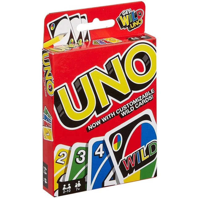 UNO WILD Card Game Mattel Games Genuine Family Funny Entertainment Board  Game Fun Poker Playing Toy