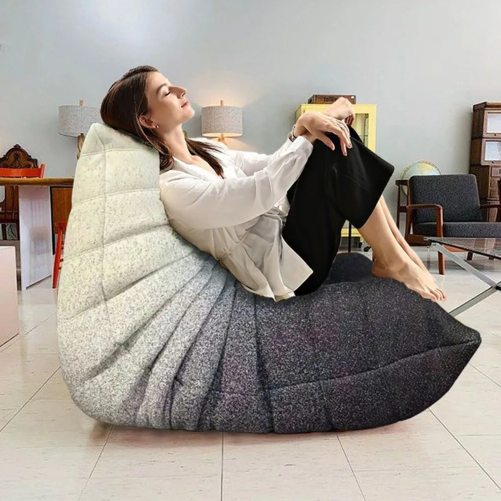 Togo caterpillar sofa internet famous Nordic modern leisure tatami, lazy person knitted gradient fabric, landing single person