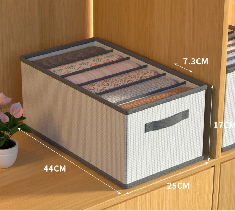 Clothes Organizer Trousers Clothes Jeans Storage Box Wardrobe Clothes Organizer Underwear Bra Socks Artifact Compartment Box 6