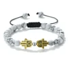 Bracelets en malachite naturelle de 6 mm pour hommes, bracelets de poignet faits à la main, réglables, mode, pour femmes, bijoux de guérison énergétique Bouddha, cadeau pour couple