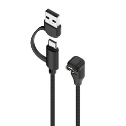 Dual Function Type C/USB Watch Charger Cable (2T1 - Elbow)