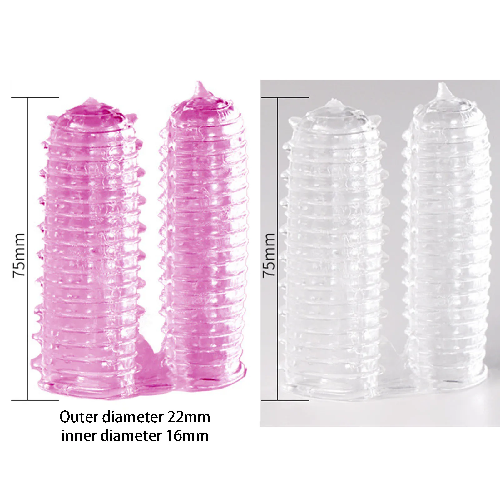 Sex Toys 2pcs Woman Clitoris Orgasm Finger Sleeve