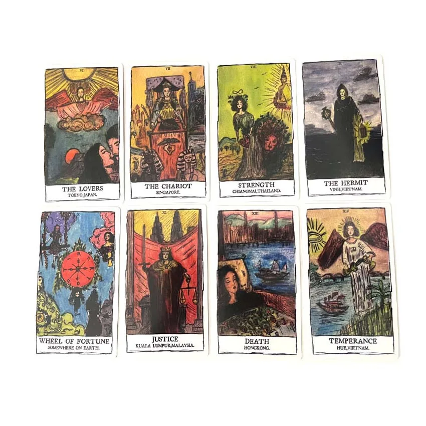 12x7cm Quen Tarot Deck Card Games No Manual 80 Pcs 6