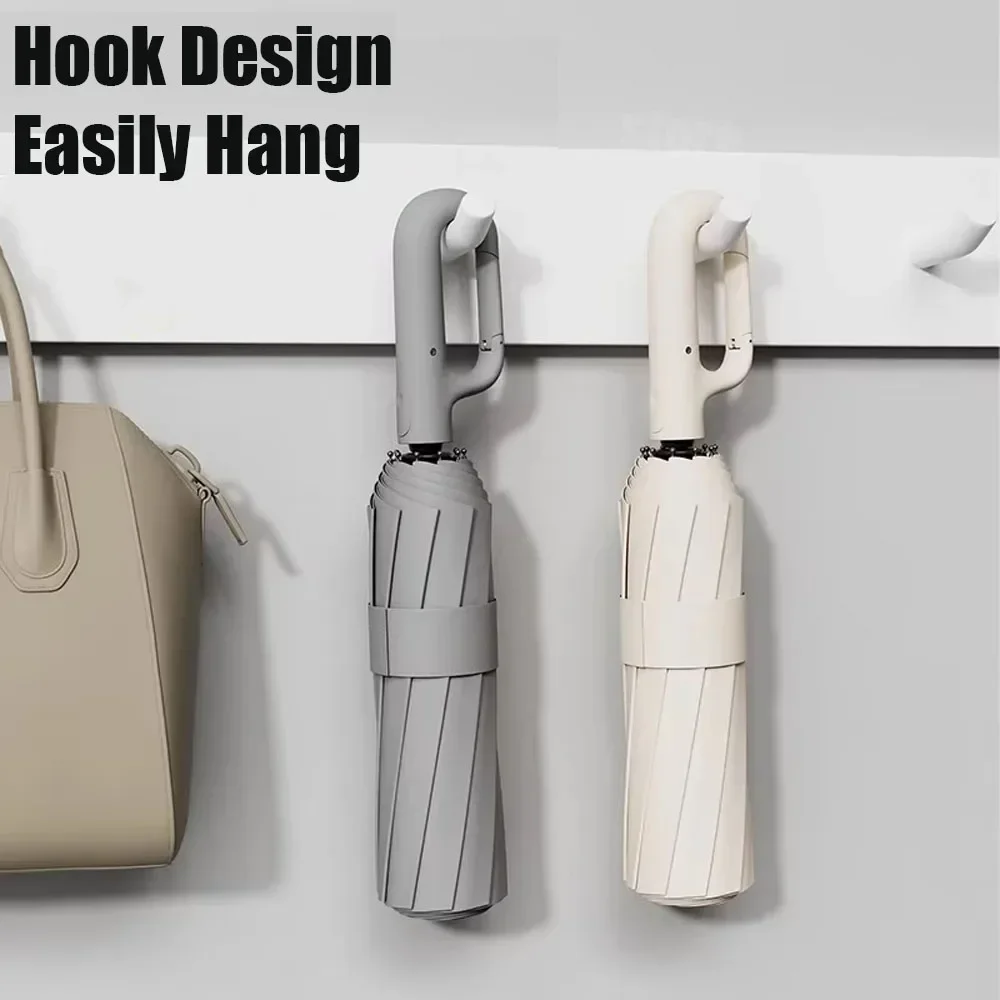 2025 New Automatic Umbrella, Enlarged Umbrella Surface Diameter 125CM Windproof And Rainproofs Carabiners Design Easy To Places.