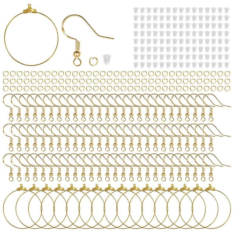 

Y4QE Earring Making with Earring Hook Jump Ring Transparent Rubber Earring Back