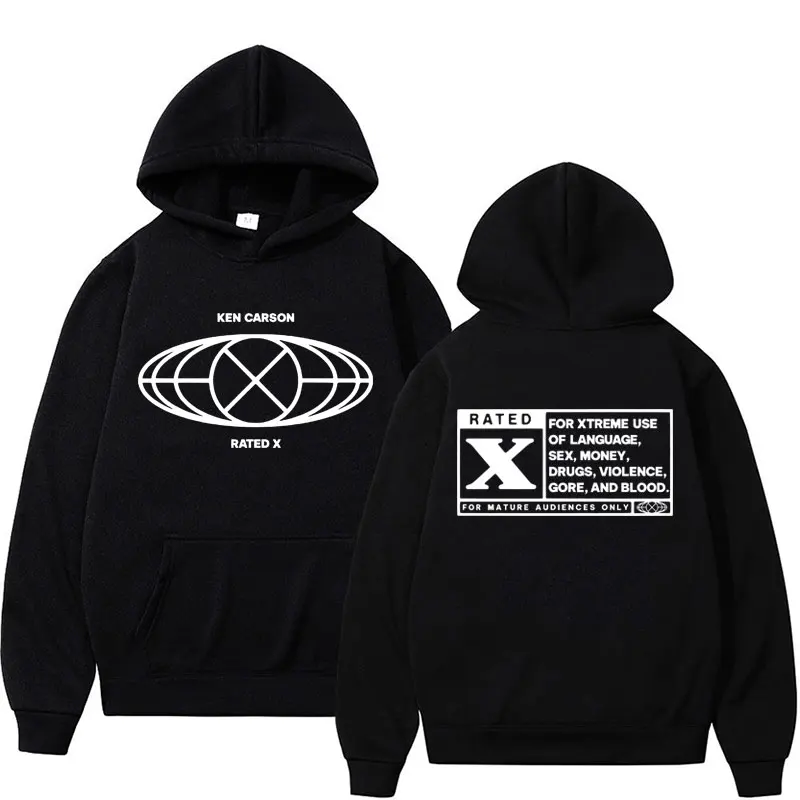 

Rapper Ken Carson X Rated Graphic Hoodie Men Women's Retro Oversized Pullovers Sweatshirt Hip Hop Long Sleeve Hoodies Streetwear