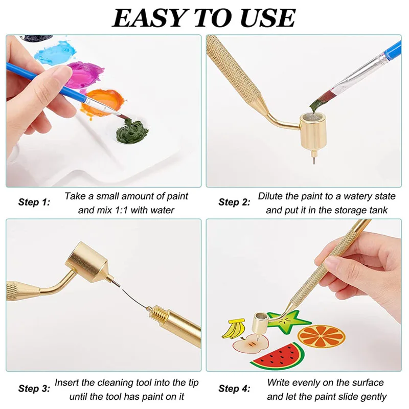 Paint Pen Art Pens Slanting Fine Line Painting Fluid Writer Aluminum Fineliners Student Sketch Portable Drawing Tools
