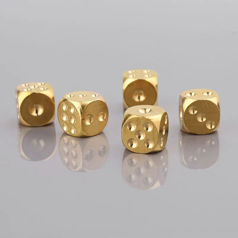 1Pc Brass Standard Six Sided Rounded Corners 20mm 0.78In Funny Decider