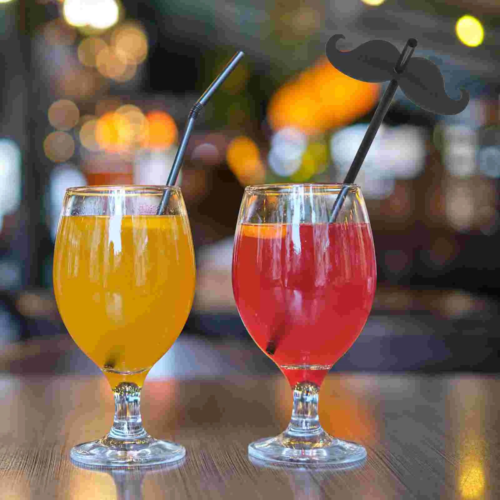 20 Pcs Straw Straws Reusable Topper Beverage Smoothie Bubble Tea Festival Tableware