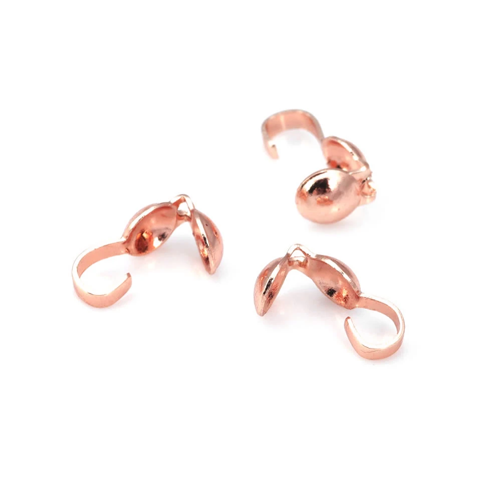 18K Gold Color Brass Wire and Thread Cover Clasps