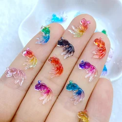 50pcs New Cute Mini Little goldfish, dolphins Nail Rhinestones Gems Glitter Nail Art Jewelry Manicure Nail Decoration Accessorie