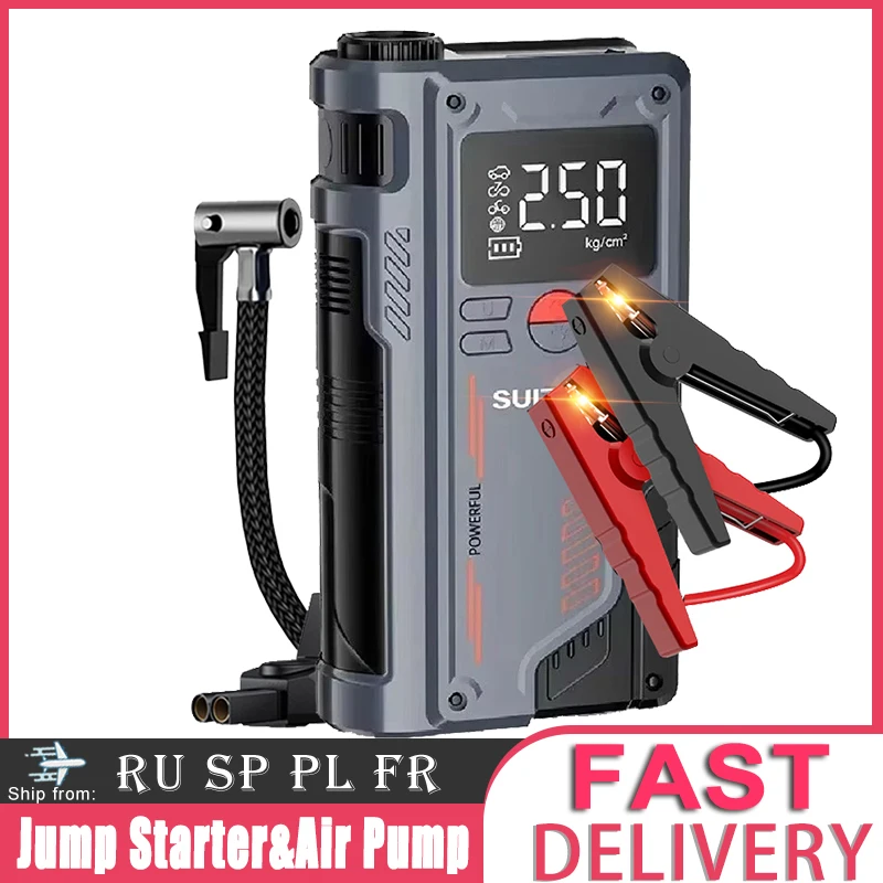 4 in 1 Car Jump Starter Power Bank with 150PSI Air Compressor 1000A Booster Charger Battery Charger Car Jump Starter with Bag