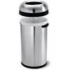 simplehuman 115 Liter / 30 Gallon Bullet Open Top Trash Can Commercial Grade Heavy Gauge, Brushed Stainless Steel 3