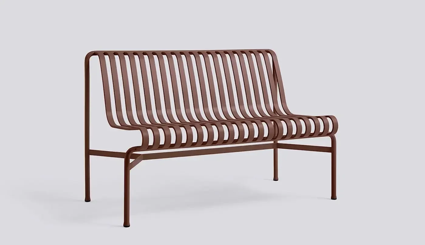 Outdoor Furniture Garden Bench Steel Metal Lounge Chair Patio Set