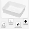 1pc 19" x 15" Countertop Rectangle Vessel Sink, Above Counter Ceramic Hand Wash Basin Vanity Sink, Bathroom Sanitary Ware Art Ba 6
