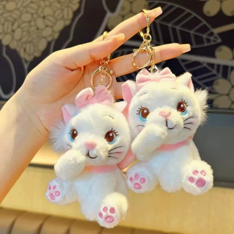 15Cm Kawaii Disney Marie Cat Plush Keychain Pendant Cute Cartoon New Plush Doll School Bag Pendant Couple Birthday Gift plush toy plush doll plush keychain key chain