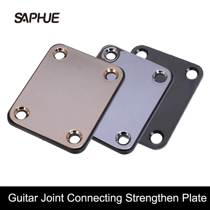 

Electric Guitar Neck Plate Bass Guitar Neck Strength Connecting Board Joint Plate with 4 Screws Black/Gold/Chrome Color