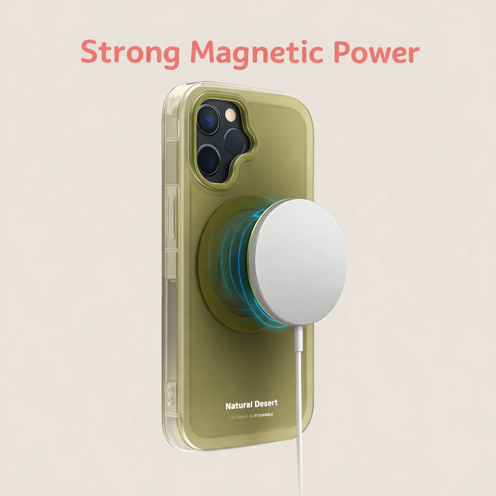 Matcha Green Gradient Clear Shockproof Premium Magnetic Case