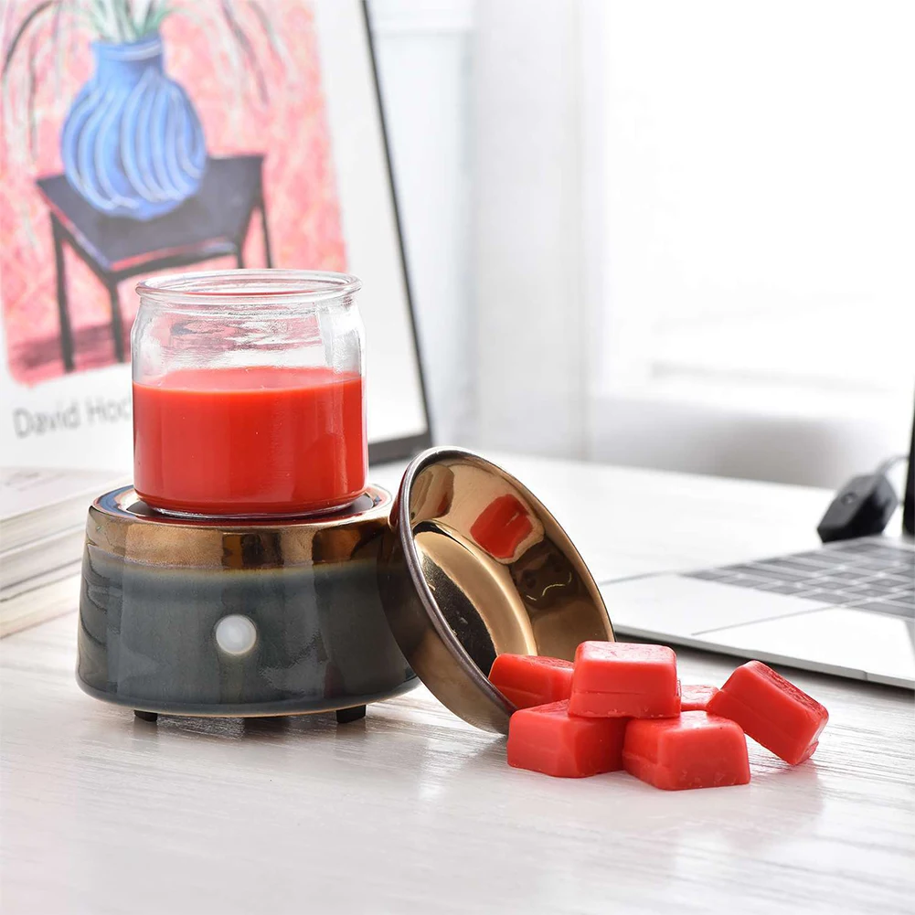 3D Glass Electric Oil Burner Wax Melt Burner Wax Melter Warmer for Home  Office Bedroom Living Room Gifts