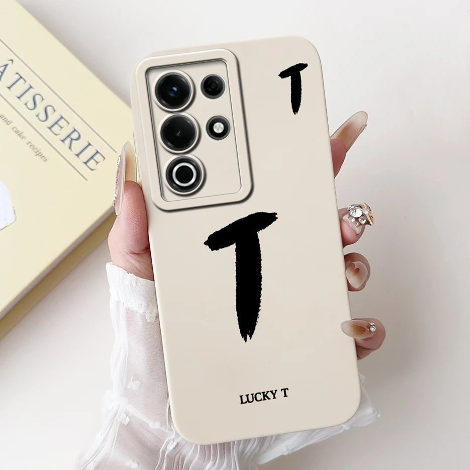 Fashion Lucky Letters Matte Soft TPU Phone Case Cover - Stylish Protective Back Cover