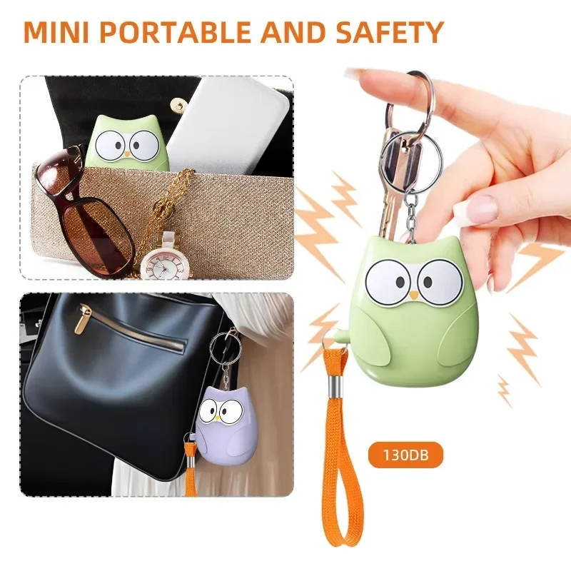 Compact 130dB Safety Siren Keychain for Personal Self-Defense