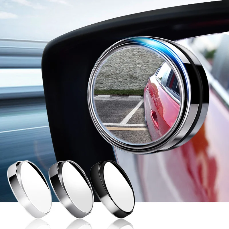 2 Pcs Auto Rückspiegel Runde Blind Spot Spiegel 360 Grad Rotierenden Auto  weitwinkel Kleine Runde Rahmen Hilfs spiegel - AliExpress